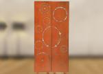1800x900mm Metal Garden Ornaments Corten Steel Decorative Screens Circle Pattern
