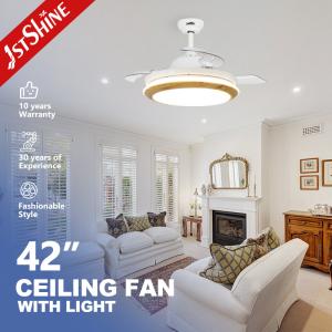 China 3 Retractable Blades 3 Light Color Changing Ceiling Fan For Living Bedroom Restaurant factory