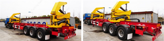 40FT Diesel Engine Side Loader Trailer Mechanical Ladder Hydraulic Side Loader