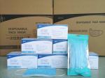 Blue Color 3 Ply Disposable Face Mask , Skin Friendly Dust Protection Mask