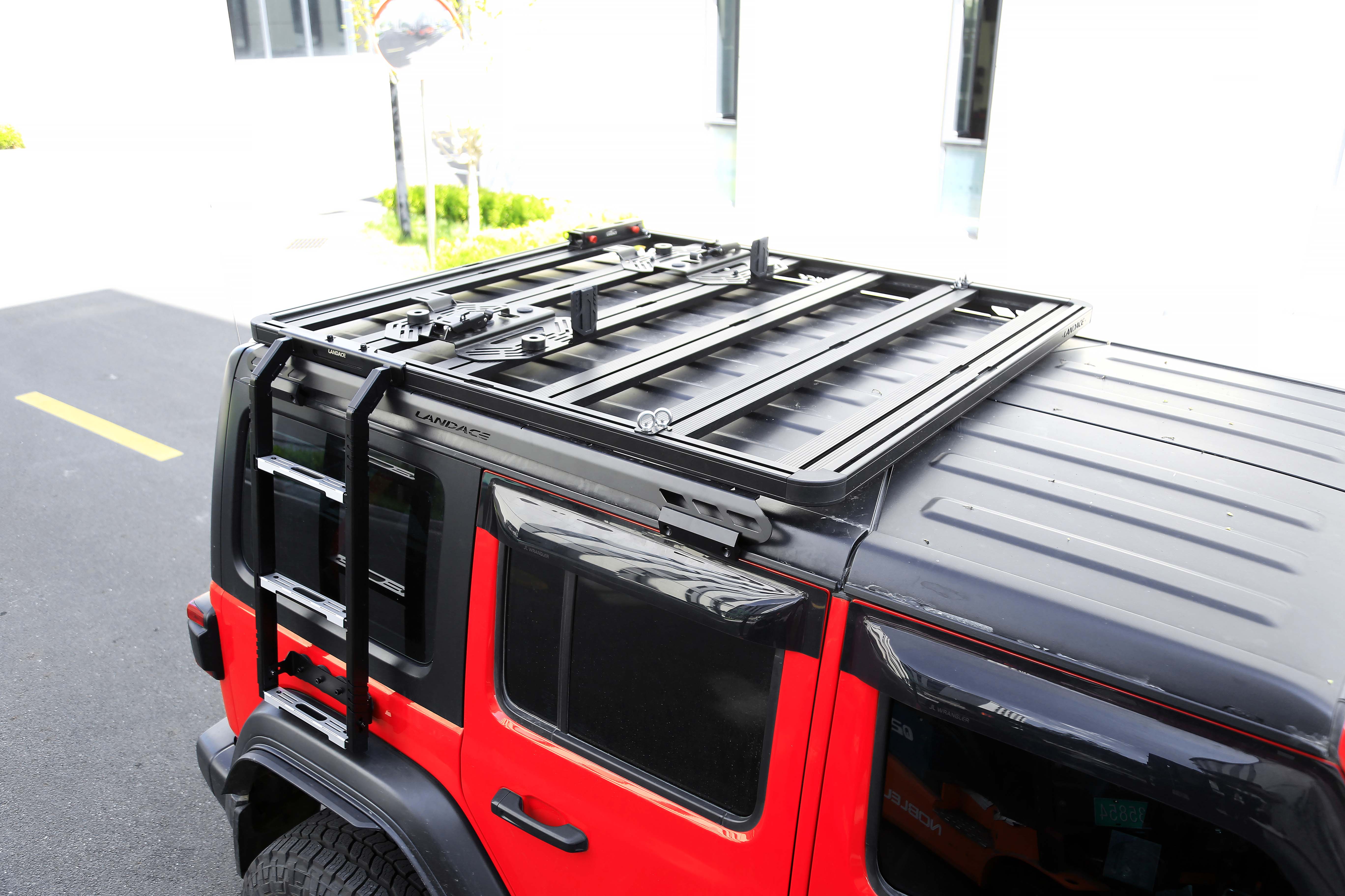 High- Foldable Ladder Perfect 4x4 Off Road Accessory for Jeep Wrangler Jk JL 2016-2018