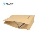 200microns Resealable Kraft Paper Zipper Bags BPA Free Clear Window
