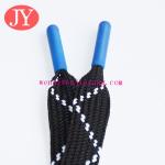 wholesale custom Logo 4mm round cotton shoelace hoodie cord with engraved logo