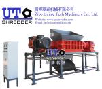 Double Shaft Shredder D52100 two shear Rubber Tire, plastic Waste Recycling