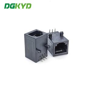 China rectangle 6P6C RJ11 Cable Connector Full Plastic Without Light factory