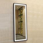 Wooden Frame Led Full Length Mirror Color Temperature Adjustable Led Full Body
