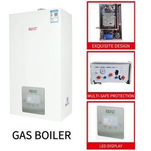 China 28kw Gas Wall Hung Boiler Light Green Shell Wall Mounted Water Heater factory