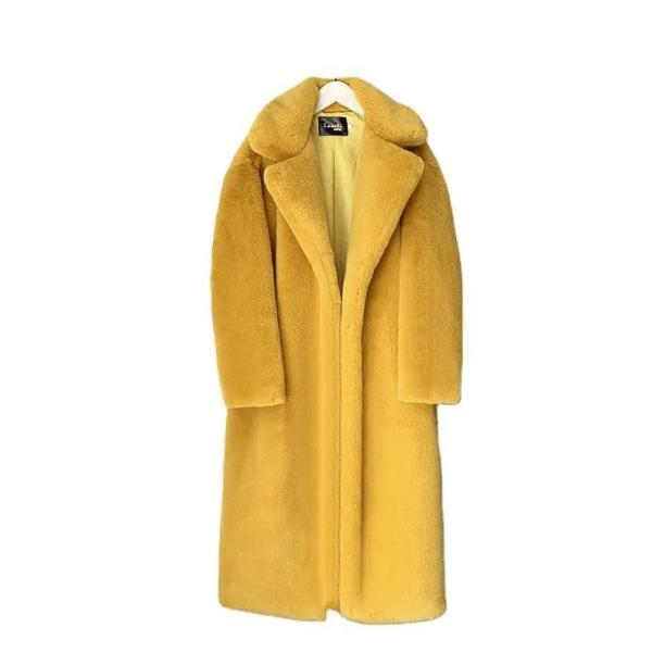 2023 Winter Women Coat Luxury Vegan Fur Coat Faux Mink Fur Women Long Faux Fur