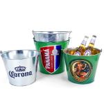 Alcohol Metal Wine Bucket 500ml 750ml 4 Color Print With Handle