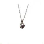 18K Silver Plated Love Wish Pearl Cage Pendant Necklace with 1pc Freshwater