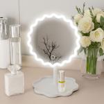 Makeup Artists' Choice Plastic Frame Led Lighted Makeup Mirror With Vanity Tray