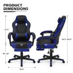 Adjustable Height Gaming Chair in PU Leather for Racing Style Computer Gaming at