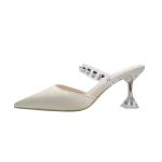8808-3 Korean Fashion Pointed Toe Shallow Mouth High Heels, One Word With