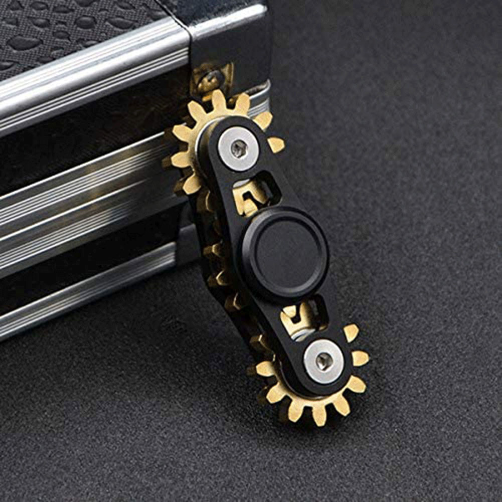 Stress Relief Toys Three Tooth Linkage Pure Copper Gyroscope Spinner for Adults' Anxiety