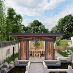 China New Chinese Style Aluminum Alloy Garden Pavilion Arbor Kiosk Modern Take On Traditional Aesthetics factory