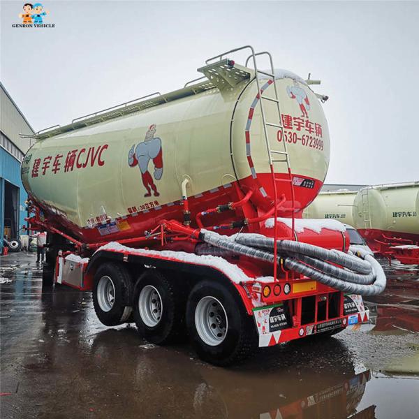China Construction Building Bulk Cement Tanker Semi Trailer With Compressor factory