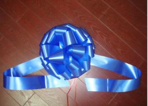 China Windshield Pom Pom ribbon Bow for wedding car , large gift loop bows for ceremony factory