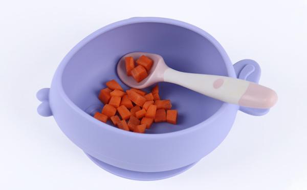 Soft Silicone Children Cartoon Fish Shaped Sucker Bowl Food Grade Silicone