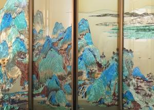 China 3D Stylish Screen Mural 2440x1830mm Paint Glass Splashback factory