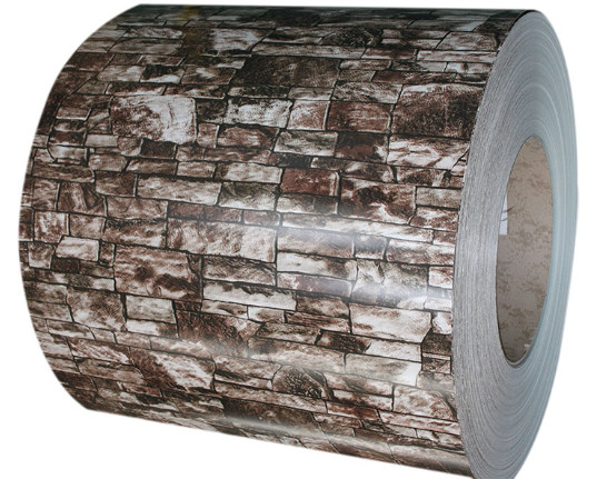 ASTM A755 Brick Marble Pattern Prepainted Galvanized Steel with Wood Grain for Industry, Roofing, Building Materials