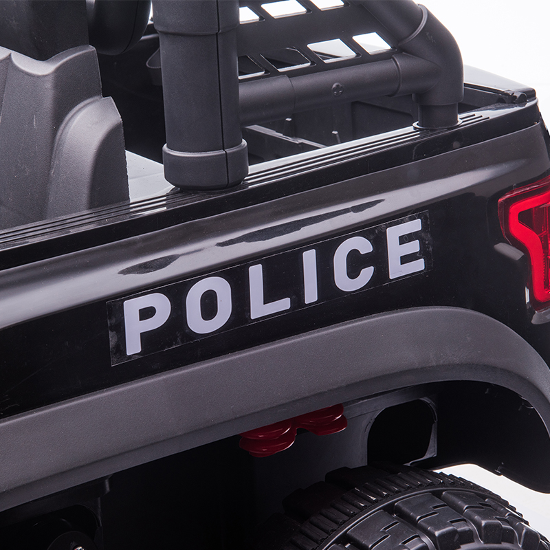 12v Battery-Driven Children's Electric Toy Monster Police Ride On Car for Kids Plastic