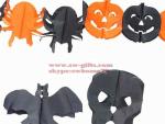 New Paper Chain Garland Decorations Pumpkin Bat Ghost Spider Skull Shape