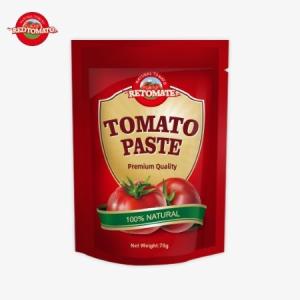China Stand Up Sachet Tomato Paste , Storage Convenient 70g Tomato Paste factory