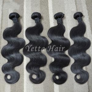 China Unprocessed Virgin Malaysian Hair Extensions Body Wave Hair Weave 1B# factory