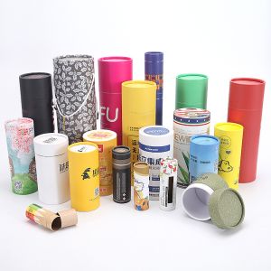 Recyclable Paper Composite Cans Satin Fabric Lining Multifeature