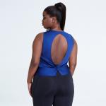 Navy Dry Fit Back Hollow Out Tank Top Plus Size Workout Tanks 260g