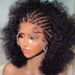 Afro Kinky Curly Lace Front Wig Human Hair 13x4 Transparent Lace Wig Brazilian