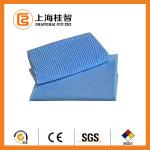 Blue Wave Printed Foam Bonding Viscose Rayon Nonwoven Wiping Cloth for Home /