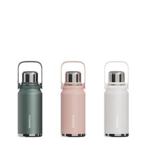 China Portable Large Capacity Double Wall Stainless Steel Water Bottle With Handle Insulated Vacuum Sports Water Bottle Pot 900/1200/1500ML factory