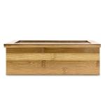oem organic bamboo wooden tea bag storage box with transparent acrylic lid