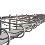 Single Side Ergonomic bending Cow Farming Equipment Cattle Free Stalls