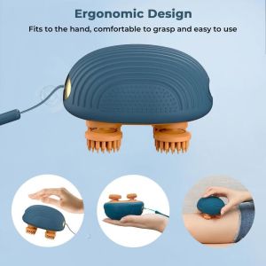 Waterproof Non Slip Silicone Head Scalp Massager Portable Electric Head And