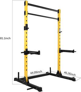 China Home Gym Trainer Training Equipment with Weight Bench Barbell Bar Half Squat Rack factory