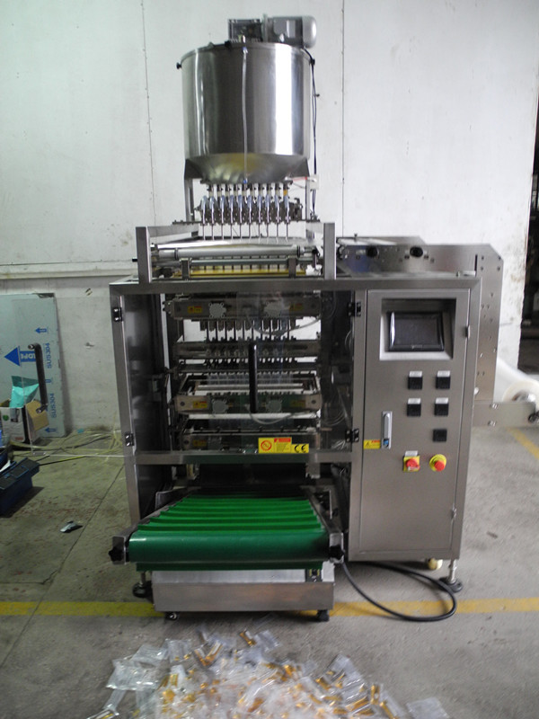 8 Lines Sauce Vertical Packing Machine Full Automatic For Making Four Sides Sealing Bag