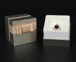 Flip Top Ivory Jewelry Gift Box Foam Inserts Lead Free For Ring Pendant