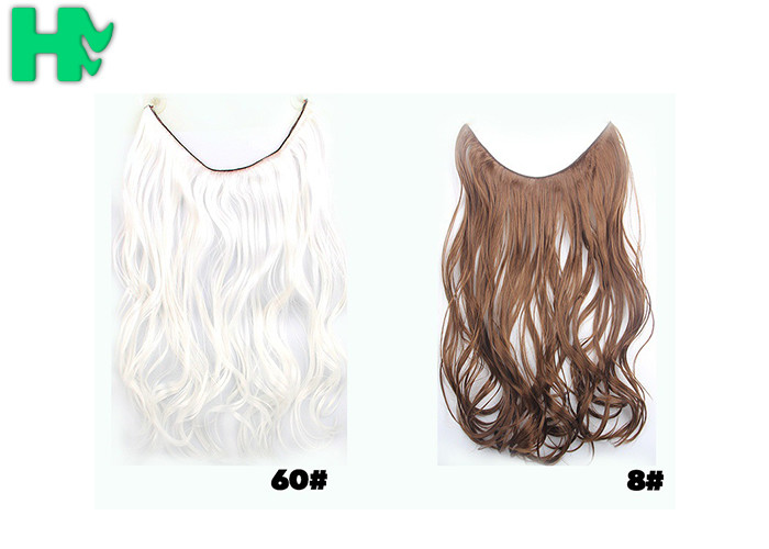 Fashionable Colorful Synthetic Clip In Hair Extensions High Temperament Hair For Women