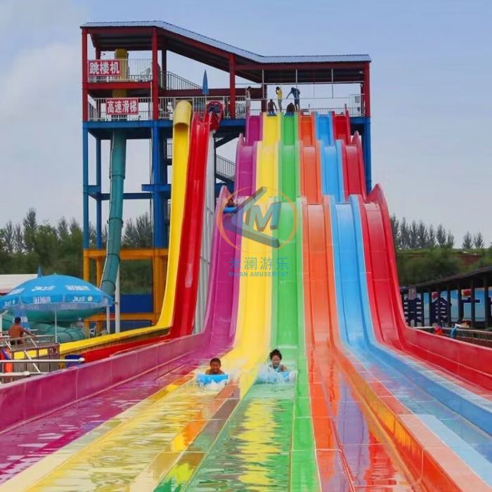 Thrilling Racer Water Slide High Durability Professional For Entertainment