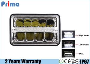 China 4X6&quot; LED Headlights Kits High Low DRL Crystal Clear Sealed Beam For Jeep Peterbilt Kenworth factory