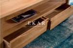European Style Wooden Coffee Table Square With Drawers Living Room Furniture