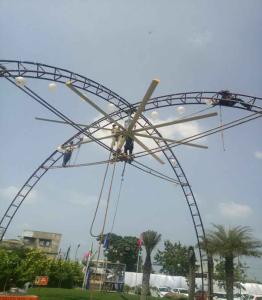 China AWF 73 High Volume Ceiling Fans Large Industrial Aluminum Aviation Ceiling Fan factory