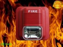 China 24V Fire Alarm with strobe LED light and loud speakers buzzer factory