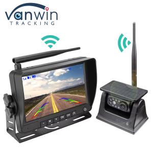China Solar Powered Magnet Rear View Camera 7 inch IPS Monitor Wireless 1080P DVR Kit for Vans Trailer RV Truck Car factory