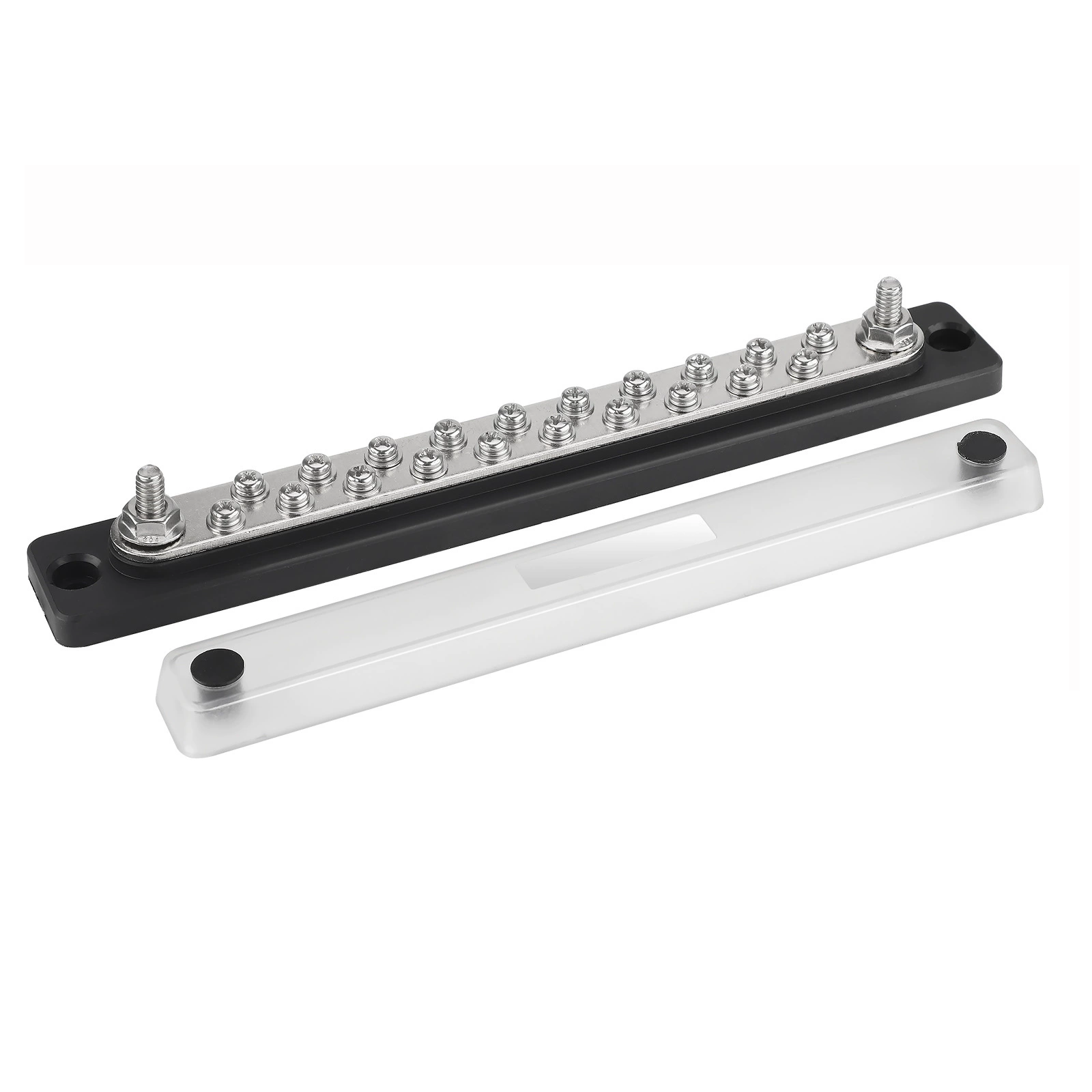 20-Way Screw Fixed Marine Bus Bar with 600A Capacity Nickel-plated Copper Power
