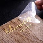 Custom Embossed Hologram Logo Design Gold Stamping Vinyl Sticker 50ml Fragrance