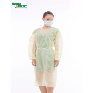 China Elastic Knitted Wrist Disposable Hospital Isolation Gown on sale