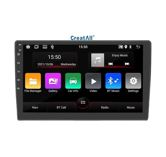 China Creatall 9 Inch Universal Dashboard GPS Navigation Player Android All-in-One Wireless CarPlay with ADS for Automotive Use factory